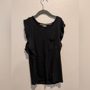 Francesca’s black cap sleeve top size XS